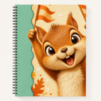 Squirrel with Flag Notebook