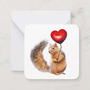 Squirrel with Heart Mini Note Card