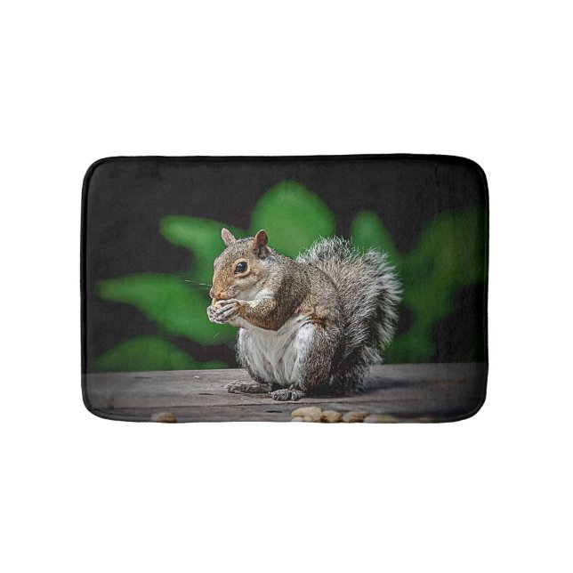 Squirrel with peanuts bath mat (Front)