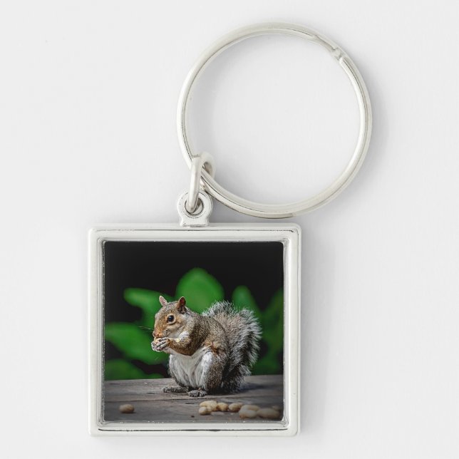 Squirrel with peanuts keychain (Front)