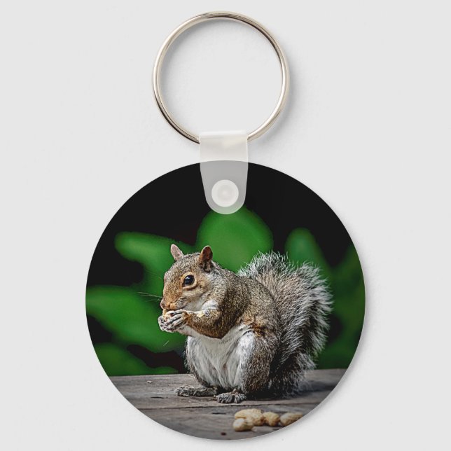 Squirrel with peanuts keychain (Front)
