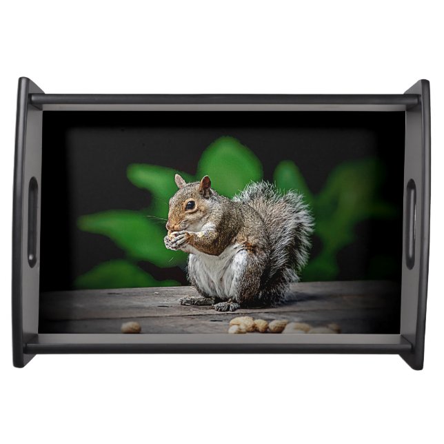 Squirrel with peanuts serving tray (Front)