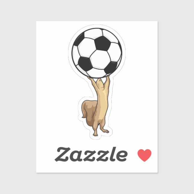 Squirrel with Soccer ball Sticker (Sheet)