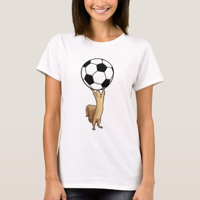 Squirrel with Soccer ball T-Shirt (Front)