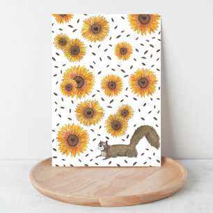 Squirrel with Sunflowers Card