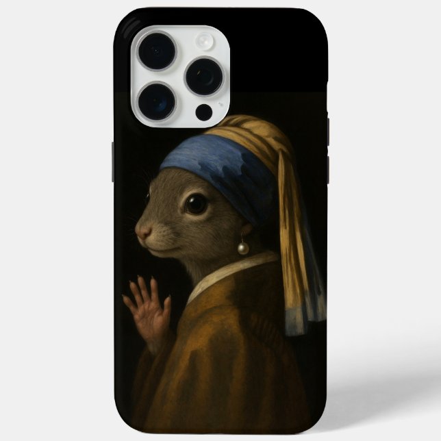 Squirrel With The Pearl Earring  Case-Mate iPhone Case (Back)
