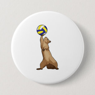 Squirrel with Volleyball Button