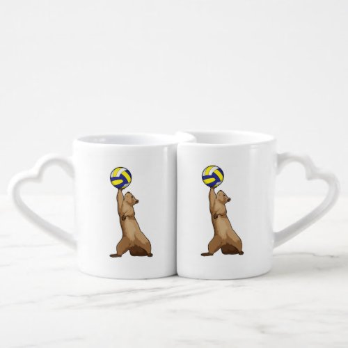 Squirrel with Volleyball Coffee Mug Set