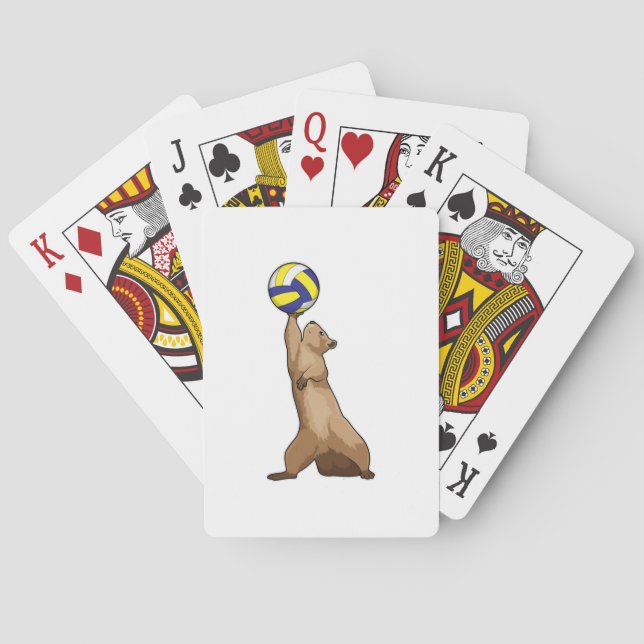 Squirrel with Volleyball Poker Cards (Back)