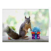 Squirrel with Wrapped Presents (Front Horizontal)