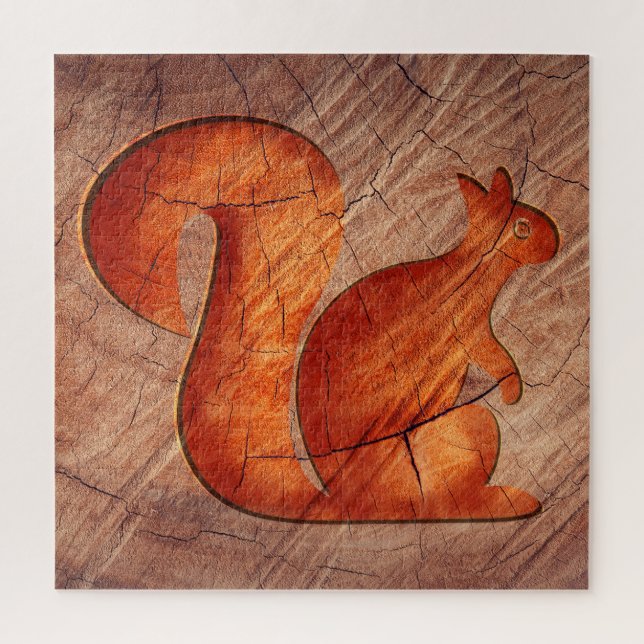 Squirrel - wood jigsaw puzzle (Vertical)
