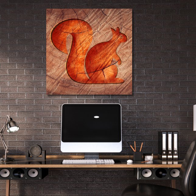 Squirrel - wood poster (Creator Uploaded)