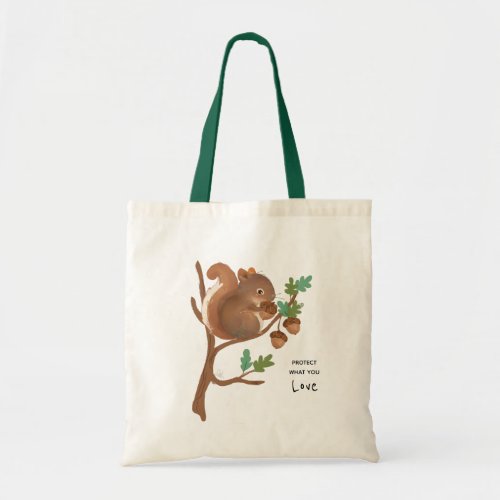Squirrel  Woodland Forest Animal Illustration Tote Bag