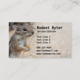 Squirrel Writer Business Card Template
