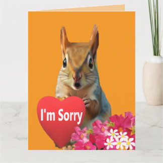 Squirrelly Sweet Heart Apology Card