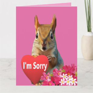 Squirrelly Sweet Heart Apology Card