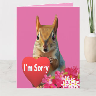 Squirrelly Sweet Heart Apology Card