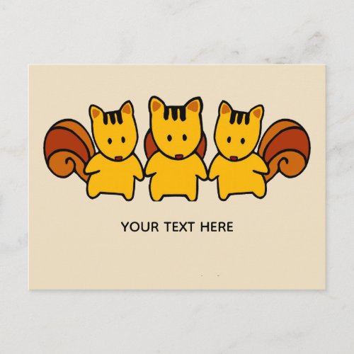 Squirrels Add Your Own Text Message Postcard