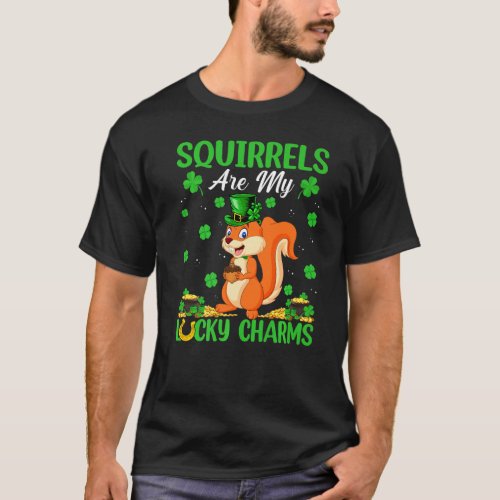 Squirrels Are My Lucky Charms Squirrel St Patrick  T_Shirt