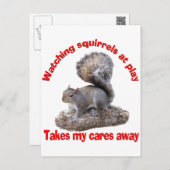 Squirrels at Play Postcard (Front/Back)