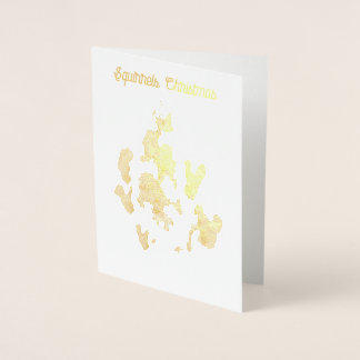 Squirrels Christmas Foil Card