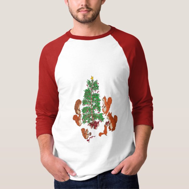 Squirrels Christmas T-Shirt (Front)