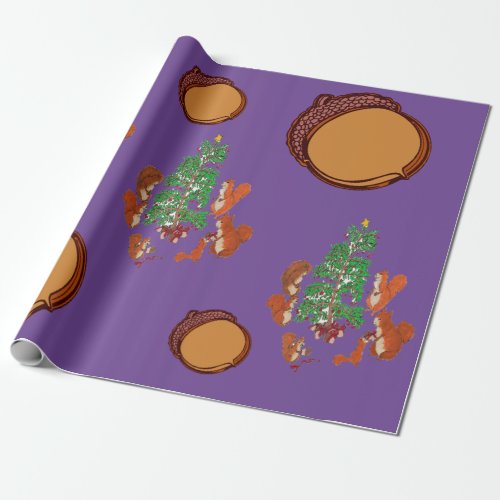 Squirrels Christmas Wrapping Paper