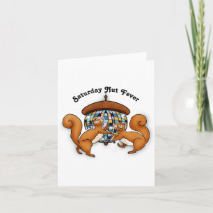 Squirrels Disco Funny Party  Card