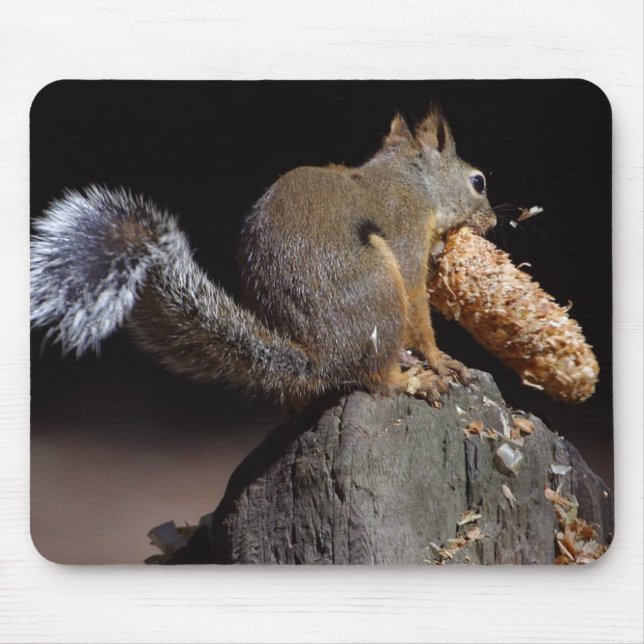 Squirrels Eating Tails Pinecones Mouse Pad (Front)