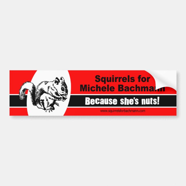 Squirrels for Bachmann Bumper Sticker (Front)