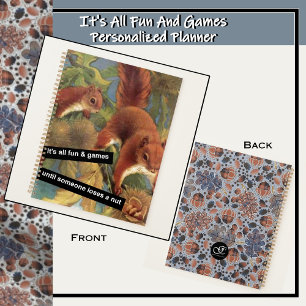 Squirrels Fun and Games Acorns and Fall Leaves Planner