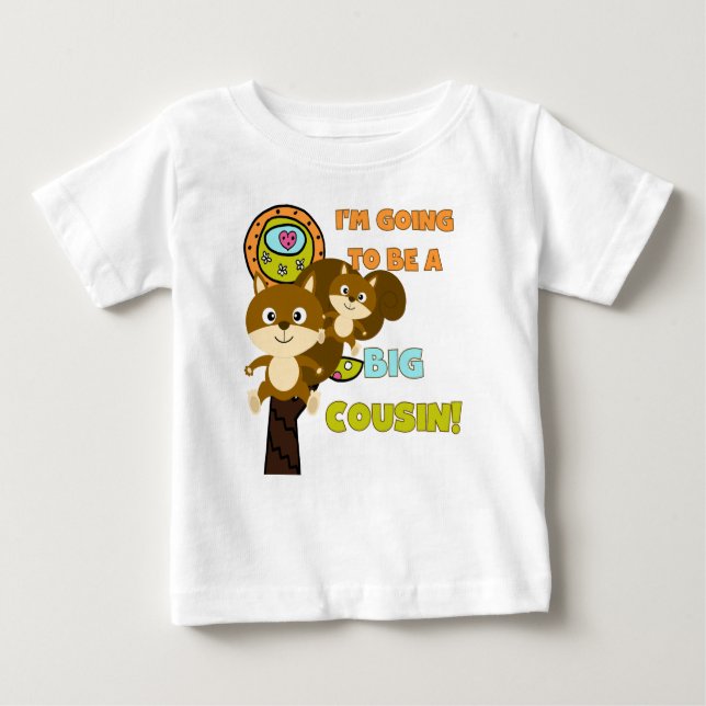 Squirrels Future Big Cousin Baby T-Shirt (Front)