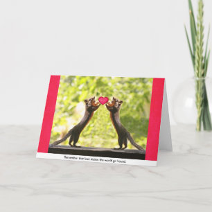 Squirrels in Love Holiday Card