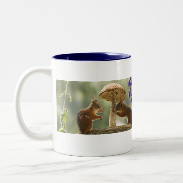 Squirrels in Mushrooms Mug (Left)