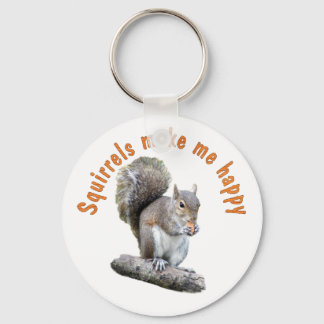SQUIRRELS MAKE ME HAPPY KEYCHAIN