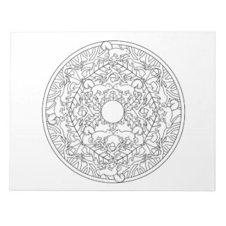 Squirrels Mandala Coloring Book Pad