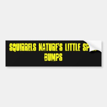 Squirrels Nature's Little Speed Bumps Bumper Sticker by Beng26 at Zazzle