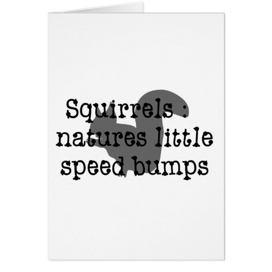 Squirrels : Natures Little Speedbumps Cards (Front)