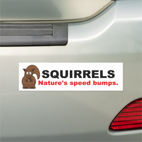 Squirrels Natures Speed Bumps Car Magnet
