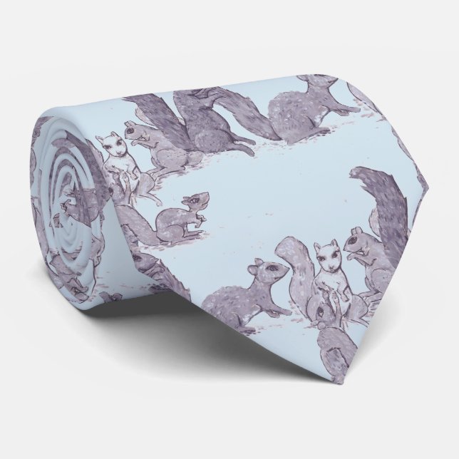 Squirrels! Neck Tie (Rolled)