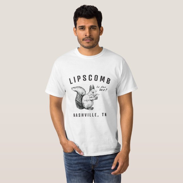 Squirrels of Lipscomb Basic White Tee (Front Full)