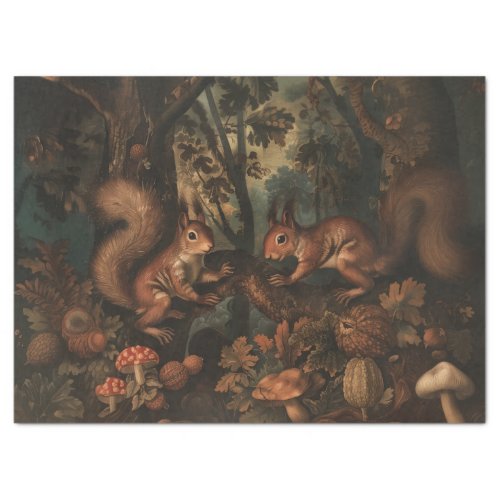 Squirrels _ Oil Painting Style Tissue Paper