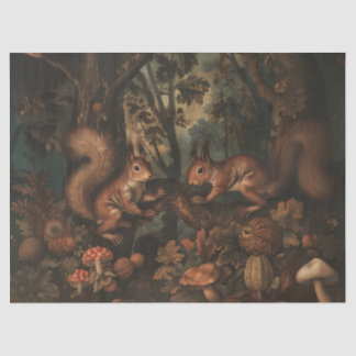 Squirrels - Oil Painting Style Tissue Paper