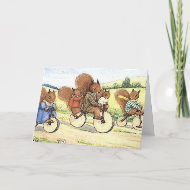 Squirrels on Bikes Card (Front)