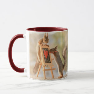 Squirrels Painting a Picture- Mug