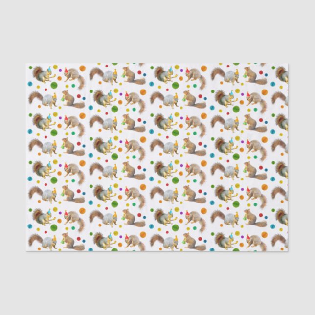 Squirrels Party Tissue Paper (Front)