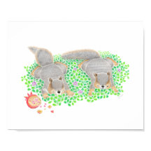 Squirrels Pomegranate Nursery Art