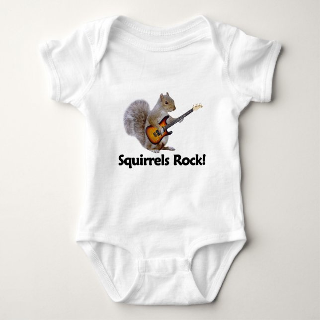 Squirrels Rock! Baby Bodysuit (Front)
