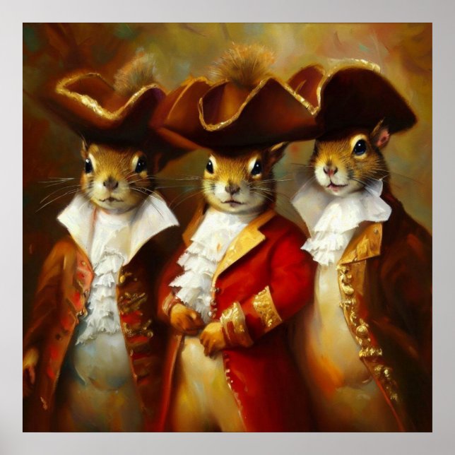 Squirrels Three Musketeers Poster (Front)