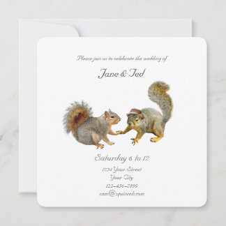 Squirrels Wedding Invitation